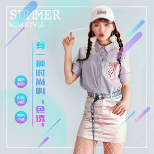 夏日时尚少女穿搭展示