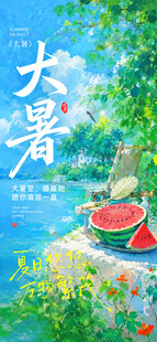二十四节气大暑海报