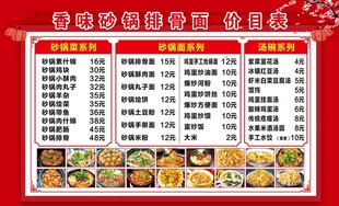 快餐菜单
