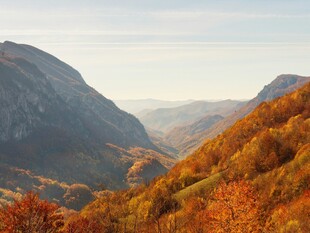 秋日山间绚烂美景