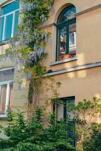 欧式建筑外的绿植景观