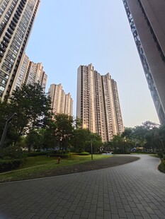 城市住宅区的开阔景观