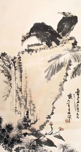 双鹰筑巢图
