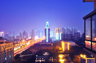 城市夜景俯瞰