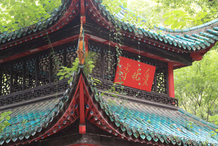 中式古建筑屋顶特写