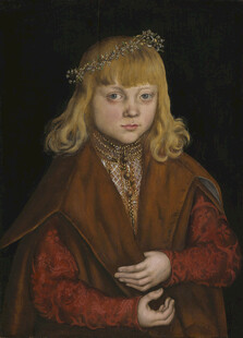 古典装扮金发孩童肖像
