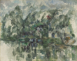 抽象风格的树林风景画作