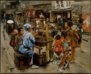 古代市集交易场景