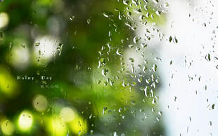 窗上雨滴