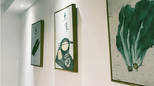 墙上中式挂画展示