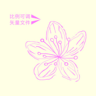 手绘樱花 