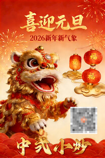 喜迎元旦餐饮海报