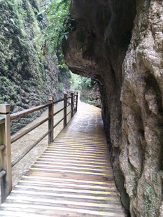 张家界山间木栈道