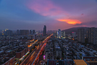 厦门黄昏夜景