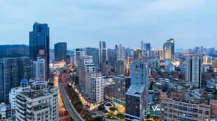 厦门繁华夜景俯瞰图