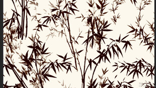 水墨风竹子画作