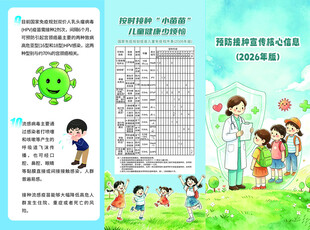 预防接种宣传核心信息三折页