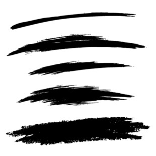 黑色笔刷笔触素材