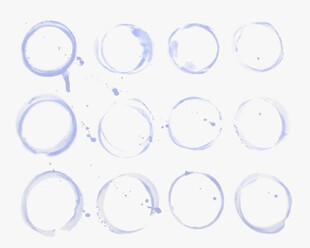 淡蓝色水彩圆圈纹理图案