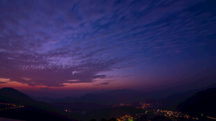 厦门十里蓝山景区黄昏夜景