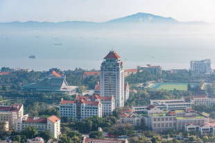 厦门城市风光俯瞰图