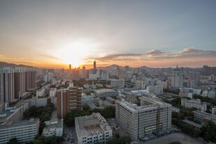 兰州日落景观