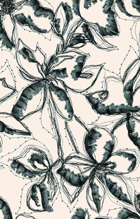 黑白花卉缠绕图案纹理