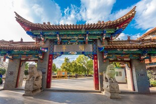 中式传统牌坊建筑景观