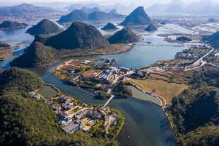 桂林山水风光航拍美景
