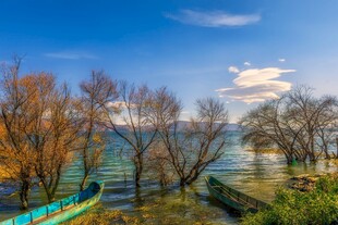 湖畔秋景 自然风光如画