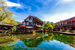 水乡古镇美景 碧波映古建