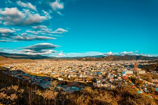 美丽小镇全景风光