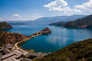 泸沽湖绝美湖景风光