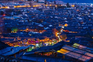 城市夜景璀璨灯光秀