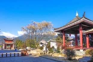古雅亭阁静美山水风光