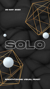 黑色背景几何元素SOLO设计