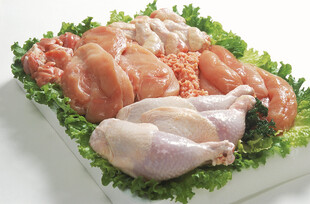 新鲜生鸡肉拼盘