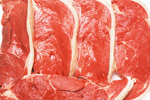 新鲜生牛肉切片展示
