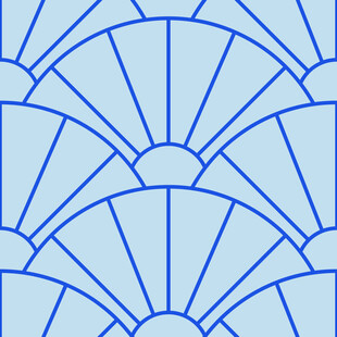 蓝色扇形几何图案纹理