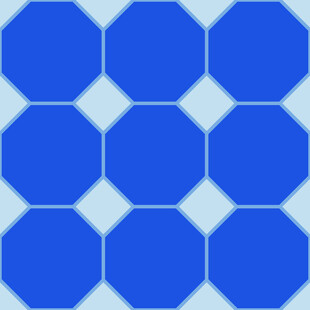 蓝色六边形图案排列