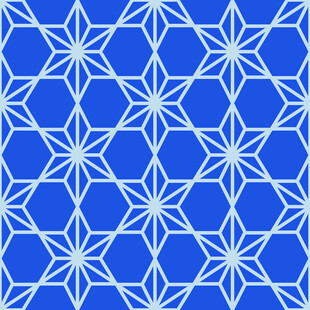 蓝色几何花纹图案设计