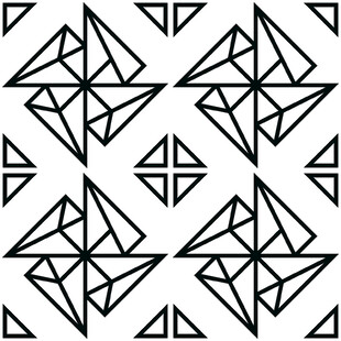 几何线条构成的简约图案