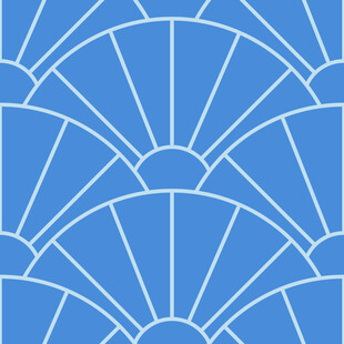 蓝色扇形几何图案纹理