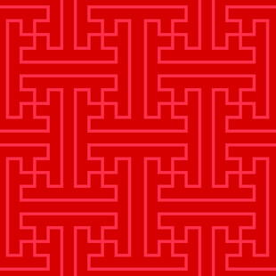 红色中式几何图案纹理