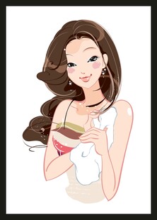 甜美女孩手持冰淇淋