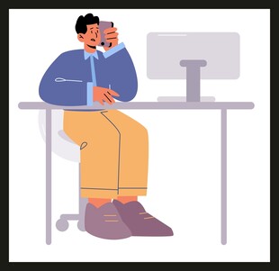 办公男子打电话