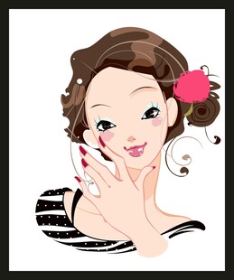 俏皮美甲女孩