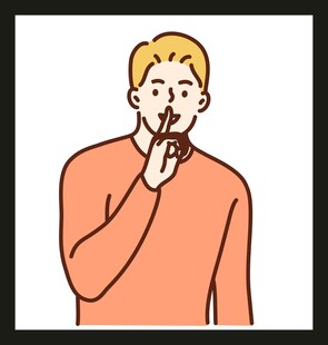 嘘保持安静的手势图
