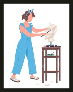 女子专注操作老式缝纫机