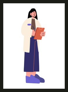 手持书本的优雅女性